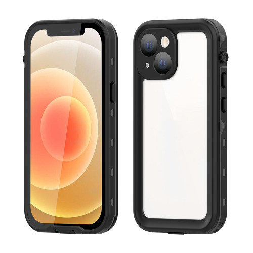 iPhone 13 mini RedPepper Transparent Dot Shockproof Water Resistant PC + TPU Protective Case - Black